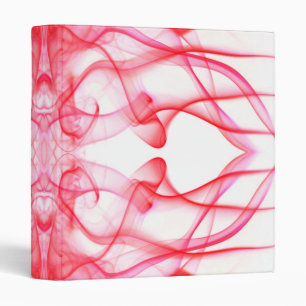 Custom Name Red Smoke Symmetrical White Binder