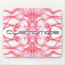 Custom Name Red Smoke Symmetrical White