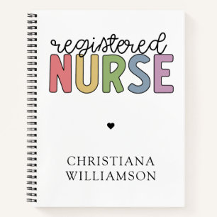 Custom Name Registered Nurse RN Nurse Graduation Notebook