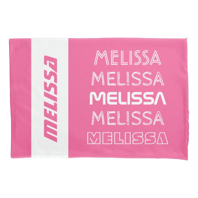 Custom Name - Repeating - pillow case (Front)