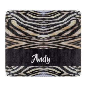 Custom name reptile skin patterned cutting board