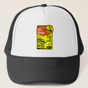 Custom Name Retro Diner American Trucker Hat