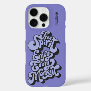 Custom Name Retro "Free Spirit" iPhone 16 Pro Case