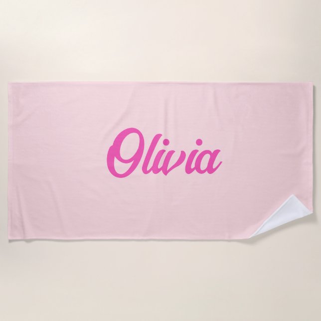 Custom Name Retro Fun Personalized Beach Towel (Front)