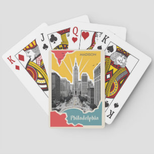 Custom Name Retro Philadelphia Playing Cards