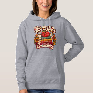 Custom Name Retro Teacher Appreciation Coffee Hoodie