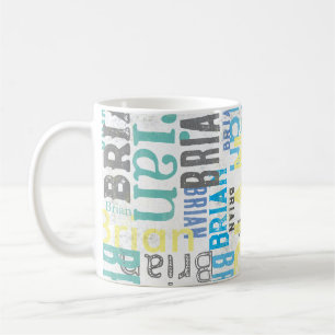 Custom Name Retro Typography Coffee Mug