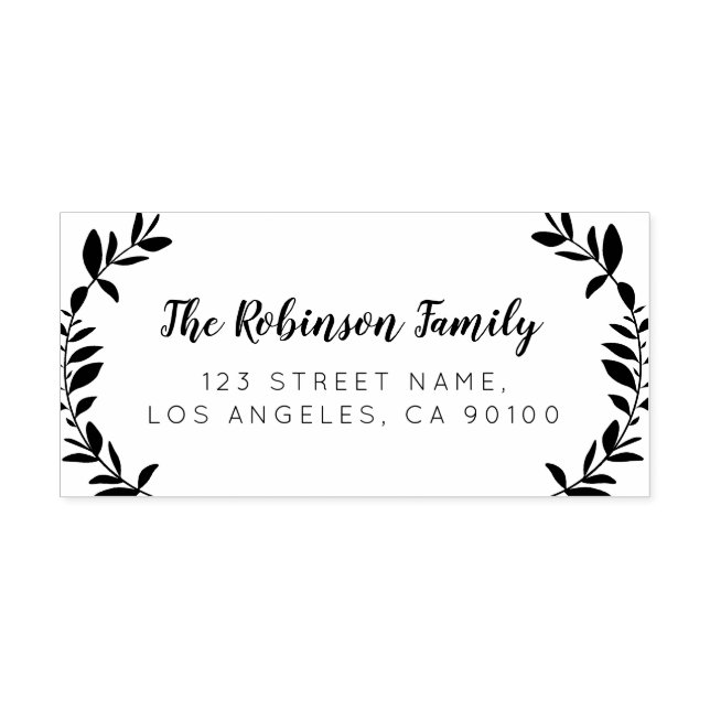 CUSTOM NAME | Return address rubber stamp (Design)