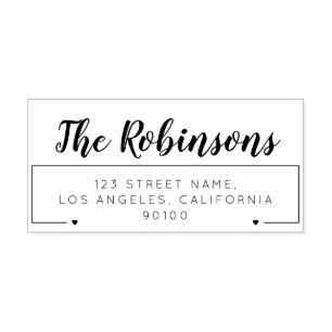 CUSTOM NAME   Return address rubber stamp