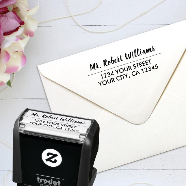 Custom Name Return Address Self-inking Stamp (Creator Uploaded)
