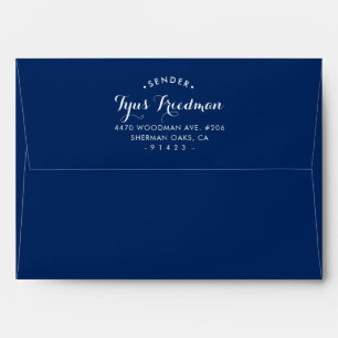 CUSTOM NAME RETURN ADDRESS white navy dark blue Envelope
