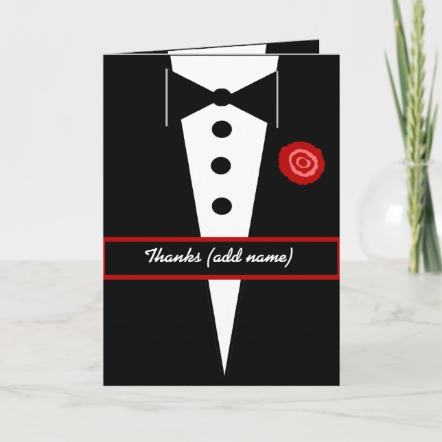 CUSTOM NAME Ring Bearer Wedding Thank You Card (Front)