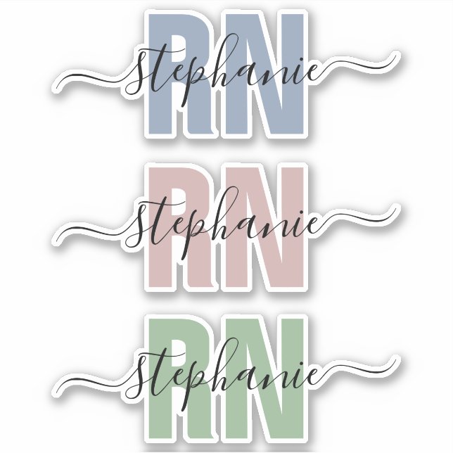 Custom Name RN Registered Nurse Personalized (Front)