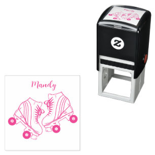 Custom Name Roller Skating   Self-inking Stamp