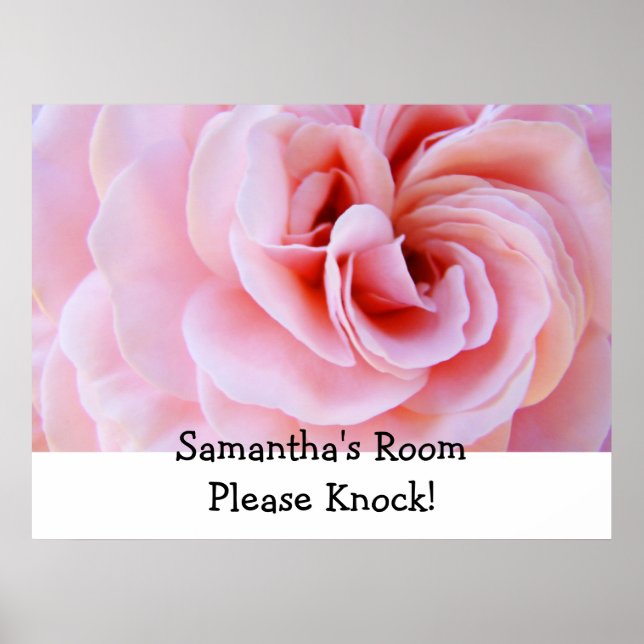 Custom Name ROOM Please Knock! art print poster (Front)