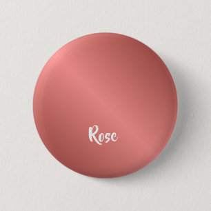 Custom name rose gold 2 inch round button