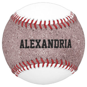 Custom Name Rose Gold Glitter Sparkle Foil Softball
