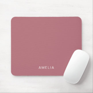 Custom Name Rose Gold Mouse Pad