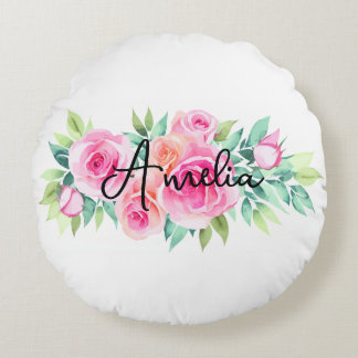 Custom Name Round Pillow