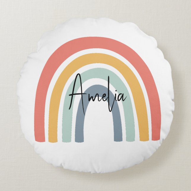 Custom Name Round Pillow (Front)