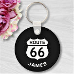 Custom Name Route 66 Or Your Image Keychain<br><div class="desc">Add your name and create your personalized Route 66 keychain. You can TRANSFER this DESIGN on other Zazzle products and adjust it to fit most of the Zazzle items. You can also click the CUSTOMIZE button to add, delete or change details like background colour, text, font or some graphics. Standard...</div>