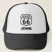 Custom Name Route 66 Sign Trucker Hat (Front)