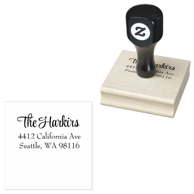 Custom Name Rubber Stamp (Stamped)