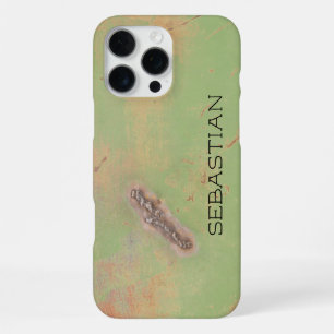 Custom Name Rustic Green Metalwork Weld iPhone 16 Pro Max Case