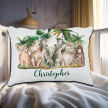 Custom Name Safari Animals Palm Trees