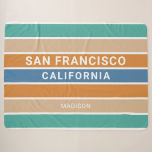 Custom Name San Francisco / YOUR TEXT Sherpa Blanket
