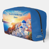 Custom Name Santorini Greece Sunset
