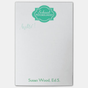 Custom Name School Psychologist Memo Note Pad