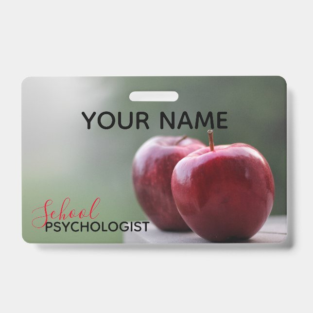 Custom Name School Psychologist's Badge (Front)