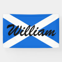 Custom Name Scottish Flag bnrcnt