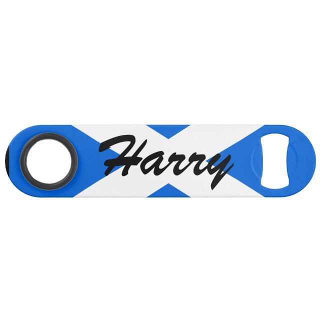 Custom Name Scottish Flag bocnt Bar Key (Front (Horizontal))