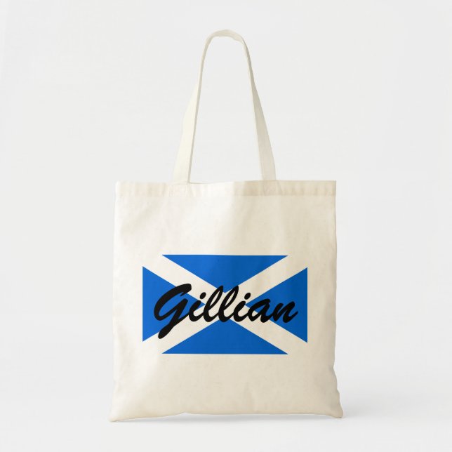 Custom Name Scottish flag btcn Tote Bag (Front)