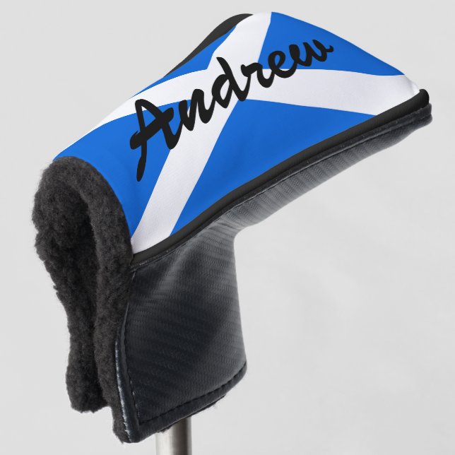 Custom Name Scottish Flag Golf Putter Cover arc1 (3/4 Front)