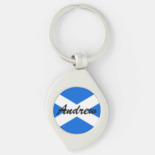 Custom Name Scottish Flag kccn Keychain