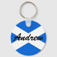 Custom Name Scottish Flag Keychain arc2