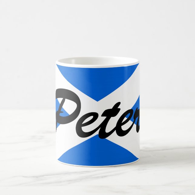 Custom Name Scottish Flag mugcnt Coffee Mug (Center)