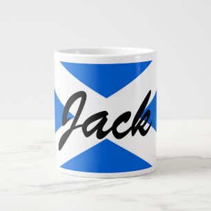 Custom Name Scottish Flag mugt Large Coffee Mug