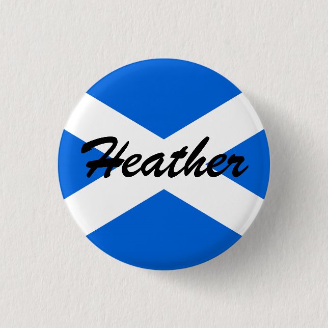 Custom Name Scottish Flag pbcnt 1 Inch Round Button (Front)