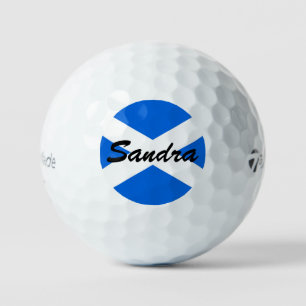 Custom Name Scottish Flag tmtp5 gbcnt Golf Balls