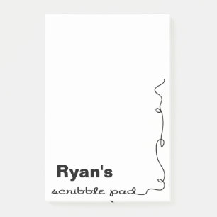 Custom Name Scribble Pad Post-it Notes