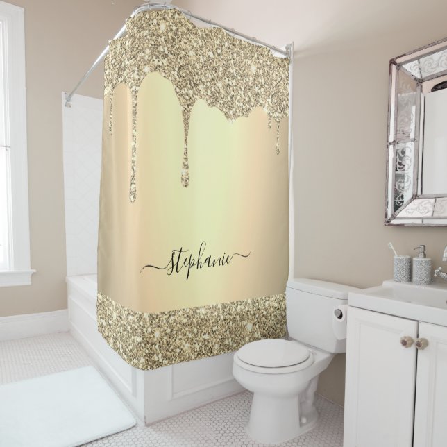 Custom Name Script Gold Glitter Drips Luxury (In Situ)