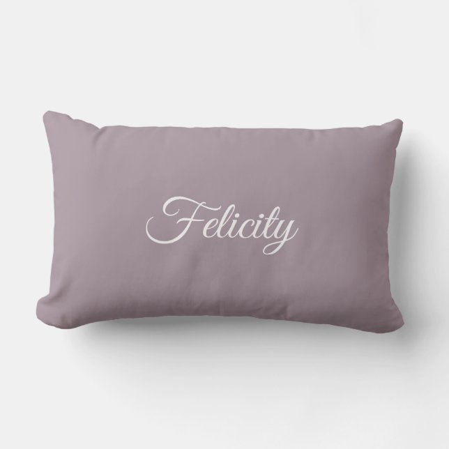 Custom Name Script Monogram Initial Letter F Cool Lumbar Pillow (Front)
