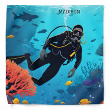 Custom Name Scuba Diver