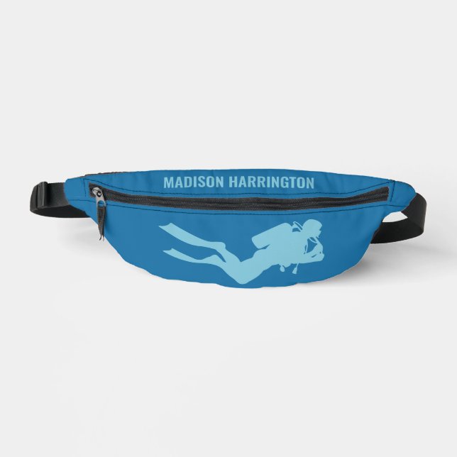 Custom Name Scuba Diver Fanny Pack (Front)