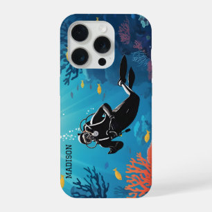 Custom Name Scuba Diver iPhone 15 Pro Case