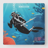 Custom Name Scuba Diver